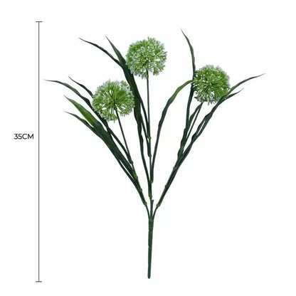 Lush Flowering White Hydrangea Stem 35cm UV Resistant