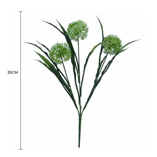 Lush Flowering White Hydrangea Stem 35cm UV Resistant