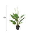 Potted Faux Flowering Peace Lily Plant 95cm - No Maintenance Indoor Decor - SuperSaverAU - view 2