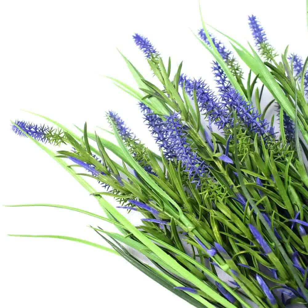 Artificial Lavender Plant - Purple, 50cm Long Stem, UV Resistant, Grassy Foliage