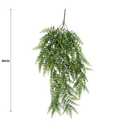 Designer Plants UV Resistant Dense Hanging Fern 110cm - Realistic, Low Maintenance