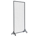 Flower Wall Stand on Wheels 2m x 1m - Portable Event Screen, Black Mesh Frame - SuperSaverAU - view 1