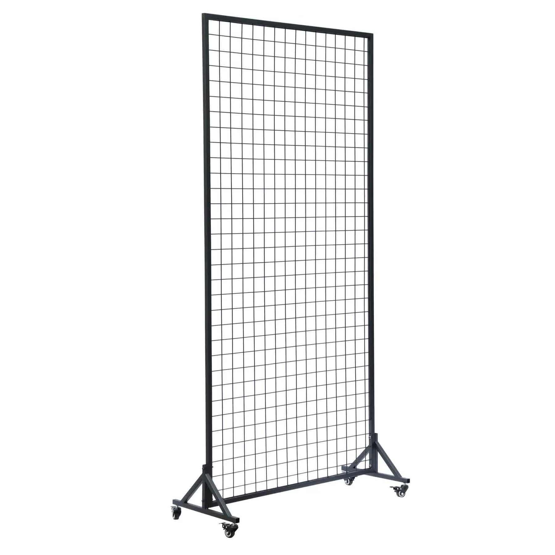 Flower Wall Stand on Wheels 2m x 1m - Portable Event Screen, Black Mesh Frame - SuperSaverAU - view 1