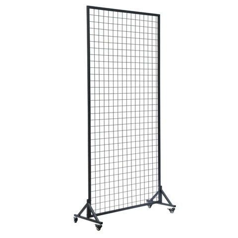 Flower Wall Stand on Wheels 2m x 1m - Portable Event Screen, Black Mesh Frame - SuperSaverAU - view 1