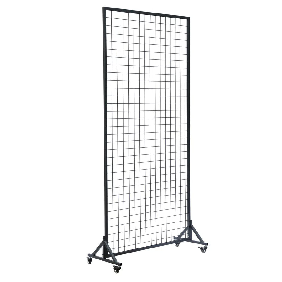Flower Wall Stand on Wheels 2m x 1m - Portable Event Screen, Black Mesh Frame - SuperSaverAU - view 1