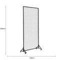 Flower Wall Stand on Wheels 2m x 1m - Portable Event Screen, Black Mesh Frame - SuperSaverAU - view 2