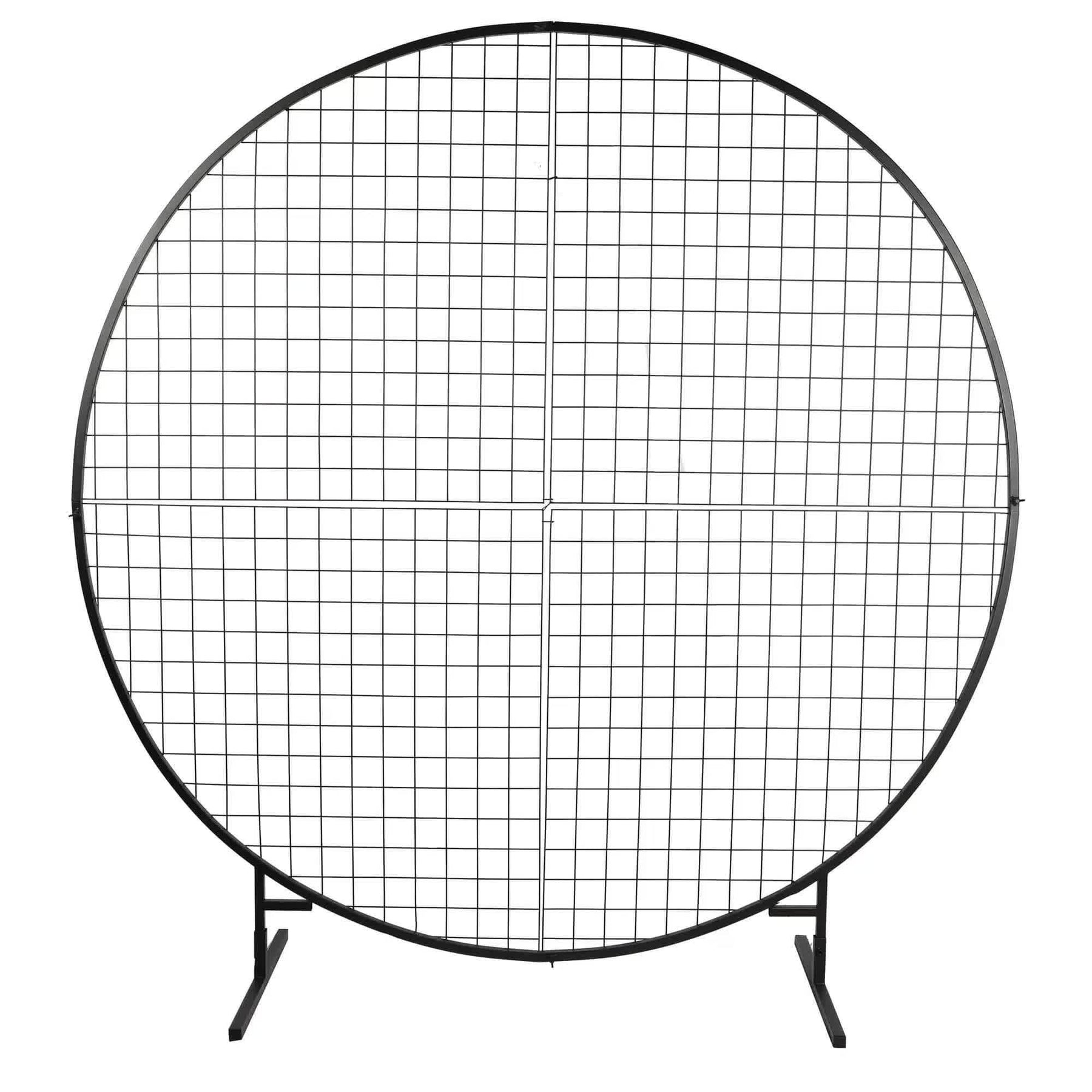 Circular Black Flower Wall Stand 2m - Elegant Event Backdrop, DIY Assembly - SuperSaverAU - view 1