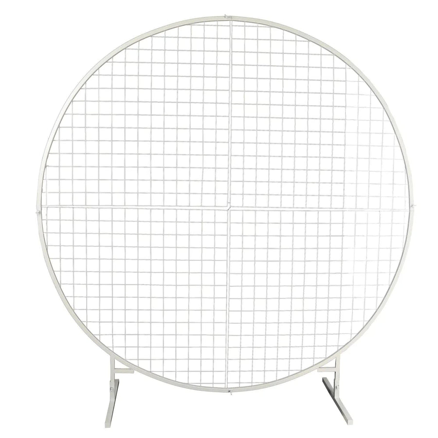 Circular White Flower Wall Stand 2m Diameter - Elegant Event Backdrop - SuperSaverAU - view 1