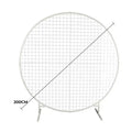 Circular White Flower Wall Stand 2m Diameter - Elegant Event Backdrop - SuperSaverAU - view 2