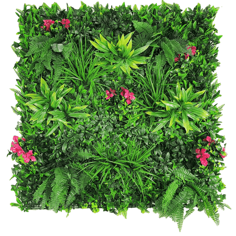 Flowering Lilac Vertical Garden Wall UV Resistant 100cm x 100cm Panel - Easy Install - SuperSaverAU - view 1