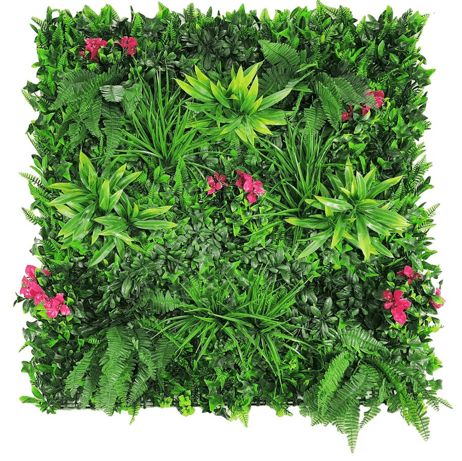 Flowering Lilac Vertical Garden Wall UV Resistant 100cm x 100cm Panel - Easy Install - SuperSaverAU - view 1