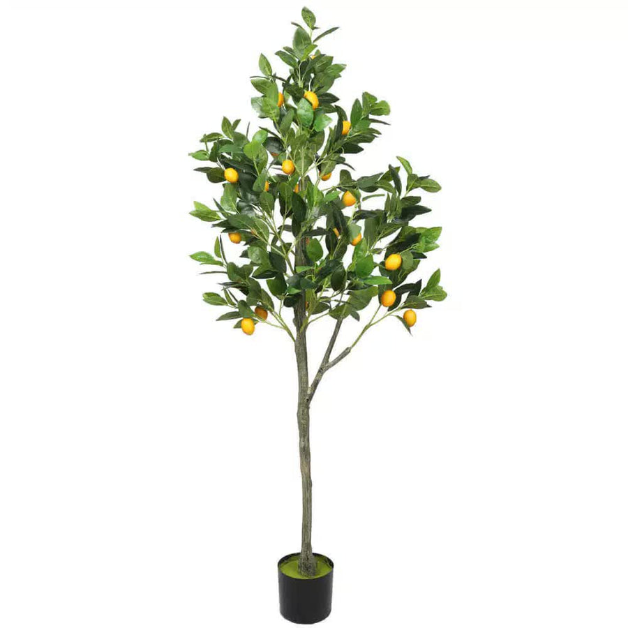 Artificial Lemon Tree 150cm High - Faux Plant with Real Touch Leaves & Lemons - SuperSaverAU - view 1