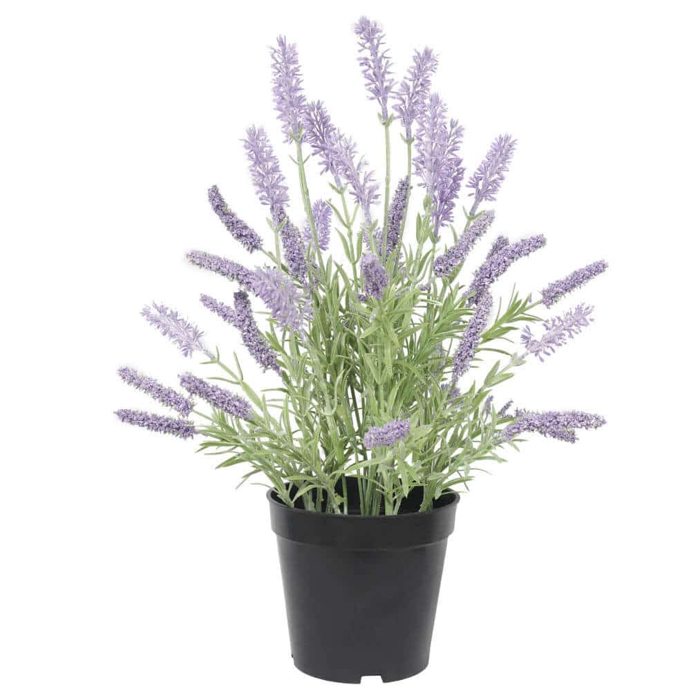 Potted Artificial Lavender Plant 40cm - Indoor/Outdoor, Elegant Decor