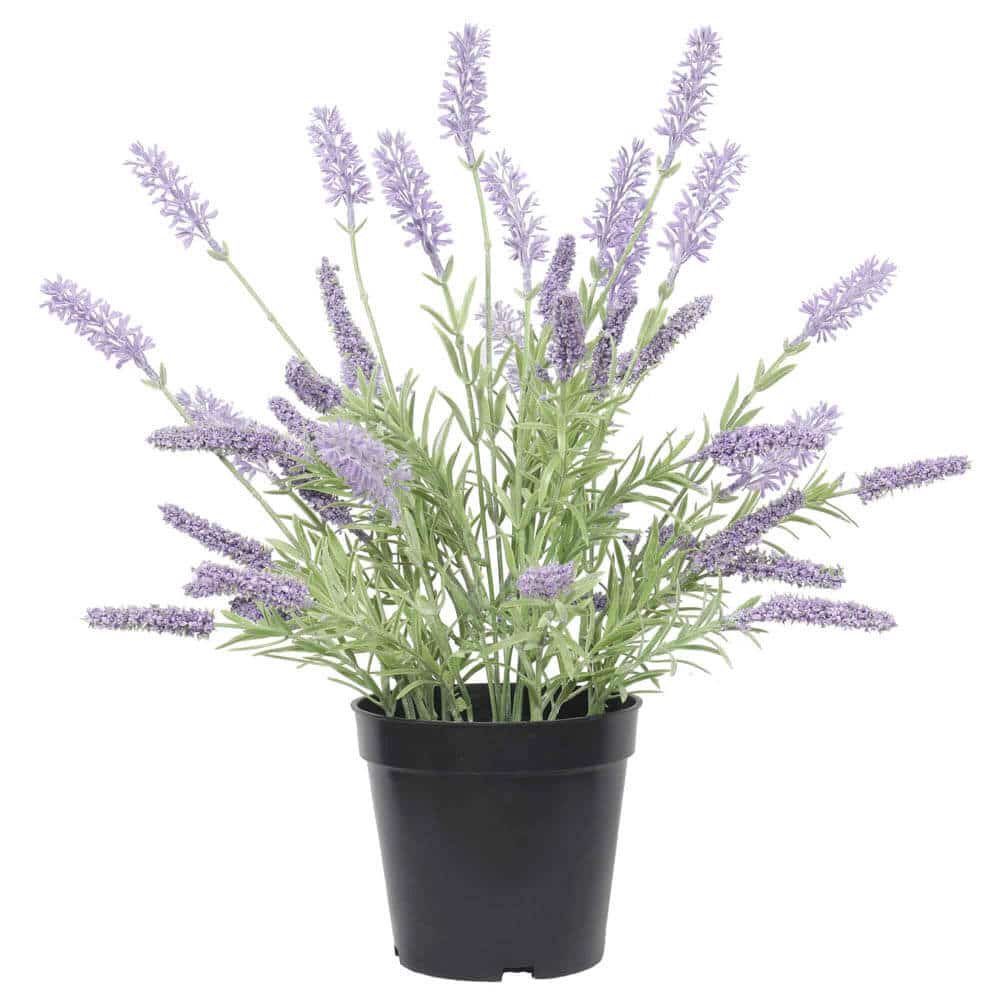 Potted Artificial Lavender Plant 40cm - Indoor/Outdoor, Elegant Decor