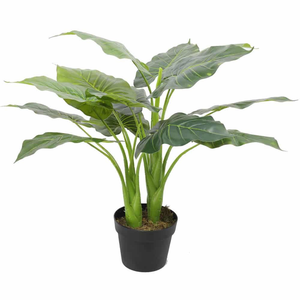 Artificial Potted Taro Plant - Faux Elephant Ear, 70cm, Indoor Decor - SuperSaverAU - view 1