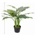 Artificial Potted Taro Plant - Faux Elephant Ear, 70cm, Indoor Decor - SuperSaverAU - view 2