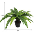 Nearly Natural Potted Boston Fern 50cm High 70cm Wide - Life-Like Foliage - SuperSaverAU - view 2