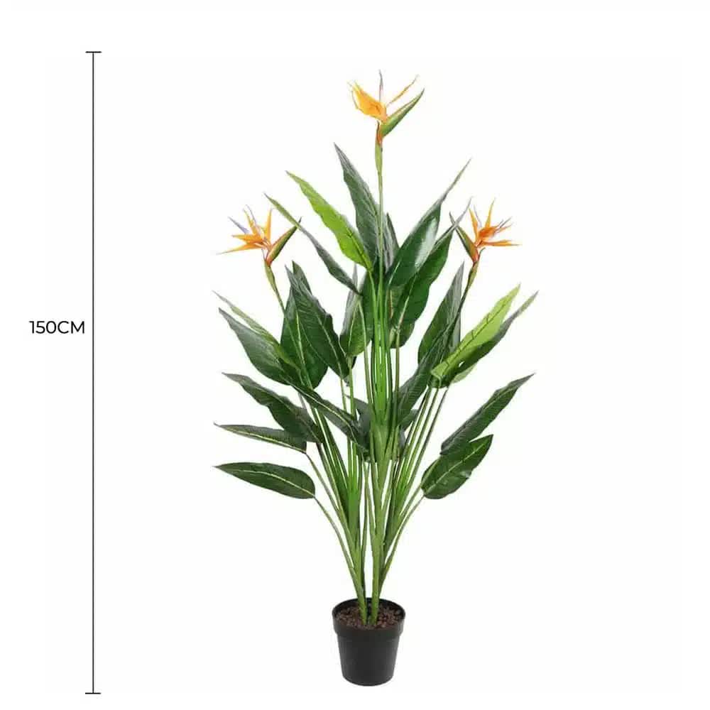 Faux Potted Bird of Paradise Plant 150cm - Lush Real Touch Indoor Decor - SuperSaverAU - view 2