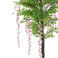Faux Flowering Pink Wisteria Tree 180cm - Maintenance-Free Indoor Elegance - SuperSaverAU - view 4