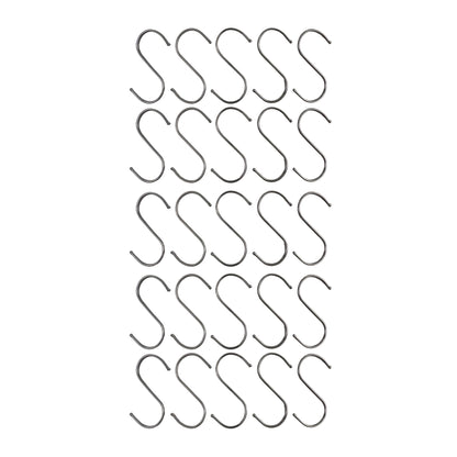 Stainless Steel S Hooks 12cm x 6cm, 25 Pieces - Durable, Versatile, Safe