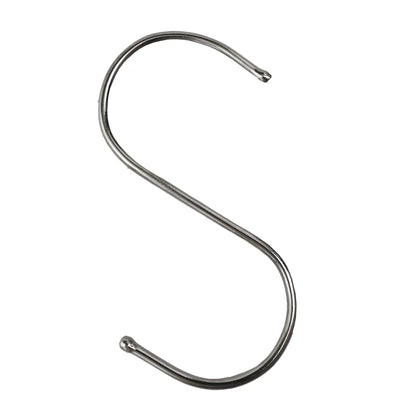 Stainless Steel S Hooks 12cm x 6cm, 25 Pieces - Durable, Versatile, Safe