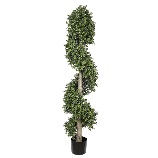 Artificial Spiral Topiary Tree 150cm High - Outdoor Suitable, UV Resistant