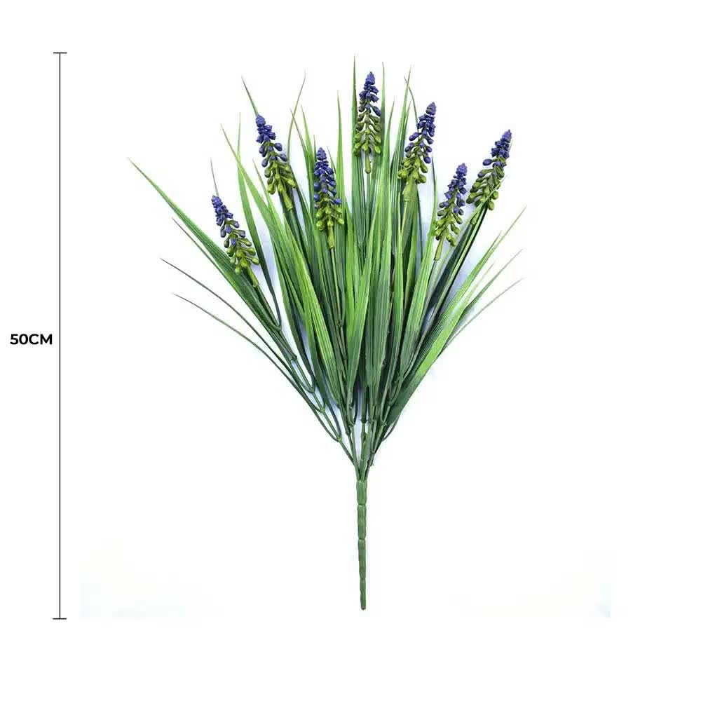 Designer Plants Artificial English Lavender Stem 50cm UV Resistant, Realistic & Low Maintenance