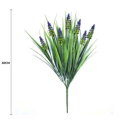 Designer Plants Artificial English Lavender Stem 50cm UV Resistant, Realistic & Low Maintenance
