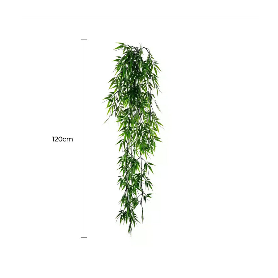 Vivid Green Hanging Artificial Ruscus Plant UV Resistant 120cm - Lifelike Design - SuperSaverAU - view 1
