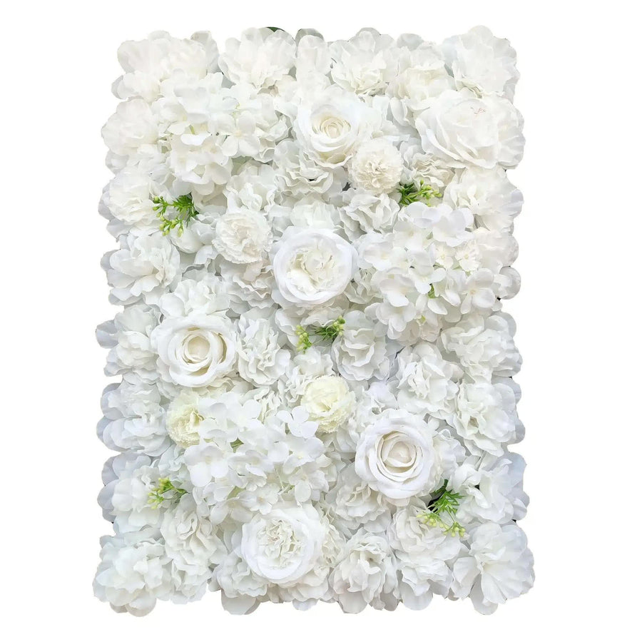 Artificial Flower Wall Panel 40cm x 60cm Mixed Whites - Hand Assembled Backdrop - SuperSaverAU - view 1