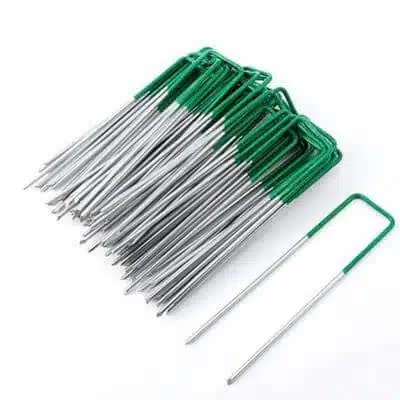 Artificial Grass Pegs 15cm x 3cm - Green Synthetic Turf Pegs, 100 Pieces - SuperSaverAU - view 1