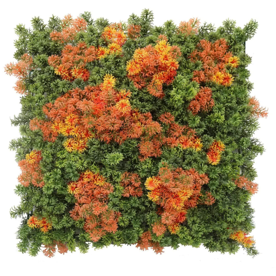 Nearly Natural Orange / Green Imitation Moss Panel UV Resistant 100cm x 100cm - SuperSaverAU - view 1