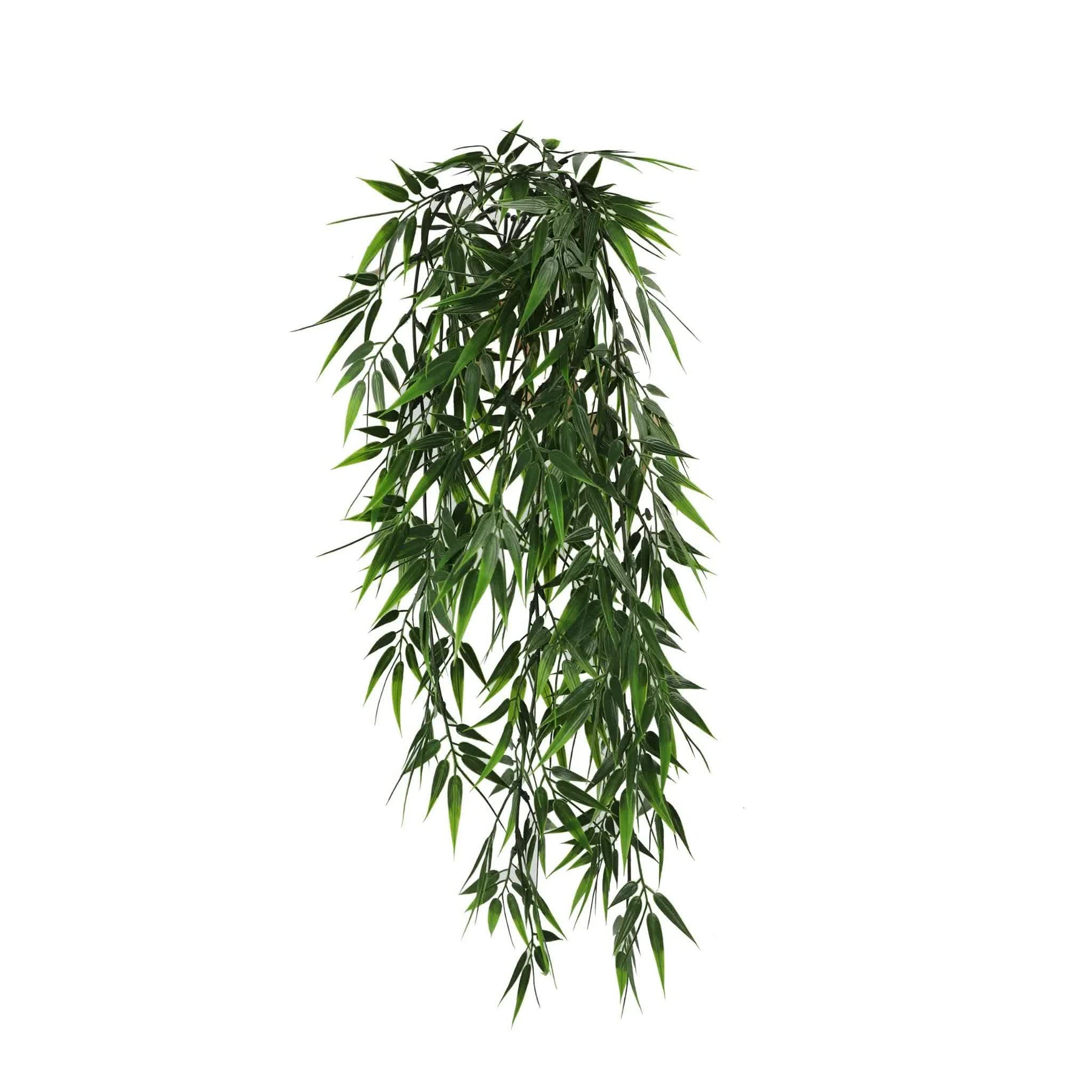 Premium Artificial Hanging Bamboo Leaf Garland Bush – Dark Green 17 x 76cm