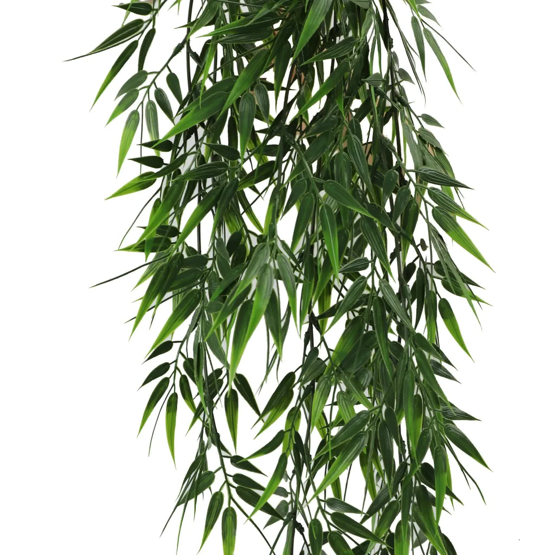 Premium Artificial Hanging Bamboo Leaf Garland Bush – Dark Green 17 x 76cm