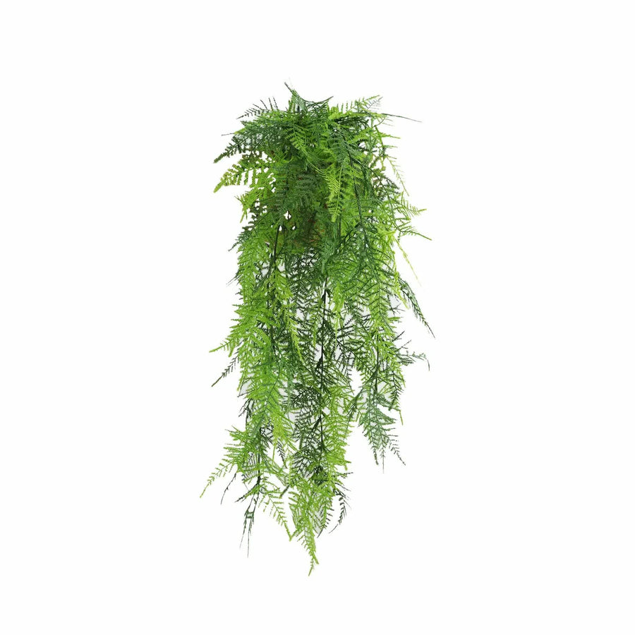 Premium Artificial Hanging Lace Fern Garland Bush – Vivid Green 15 x 76cm