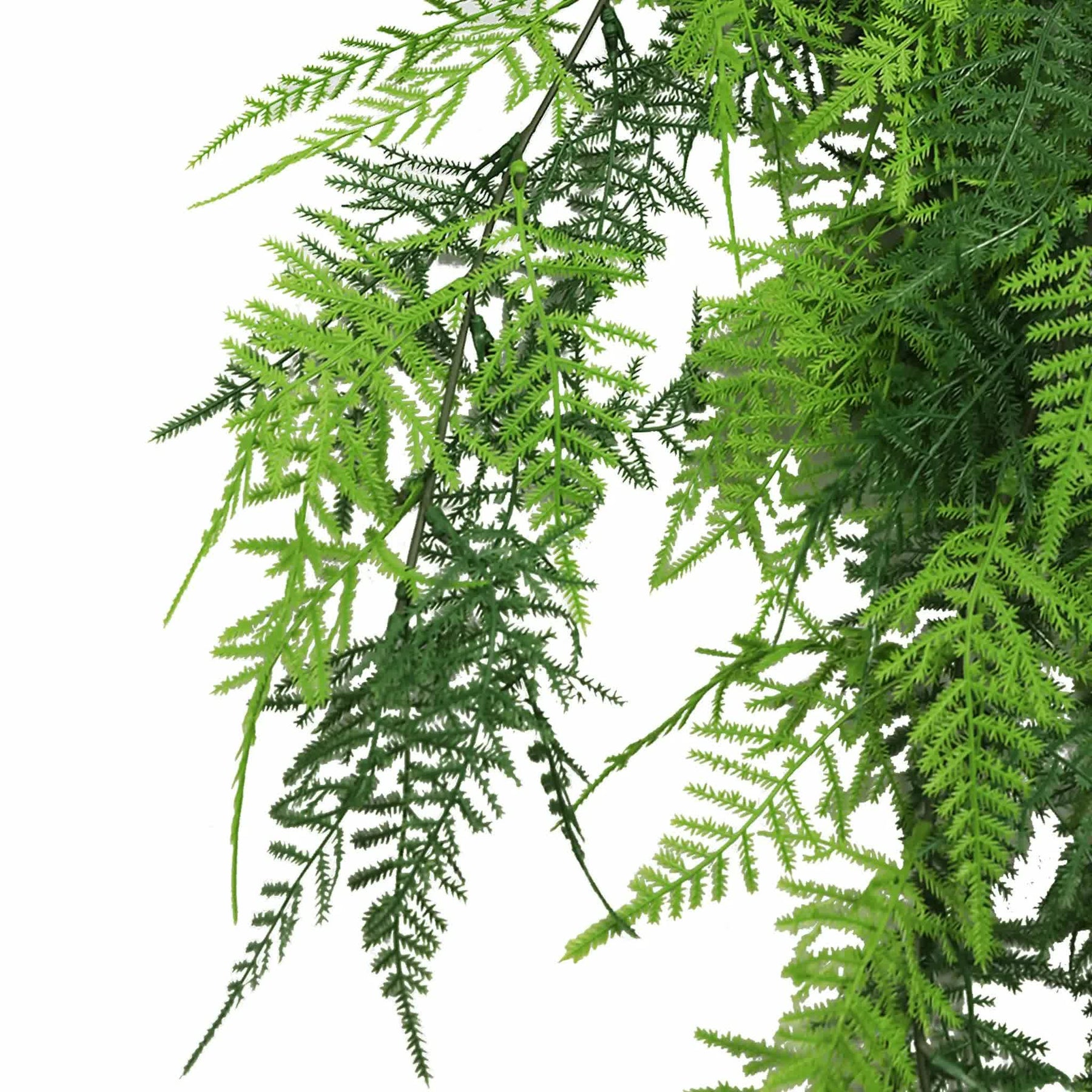 Premium Artificial Hanging Lace Fern Garland Bush – Vivid Green 15 x 76cm