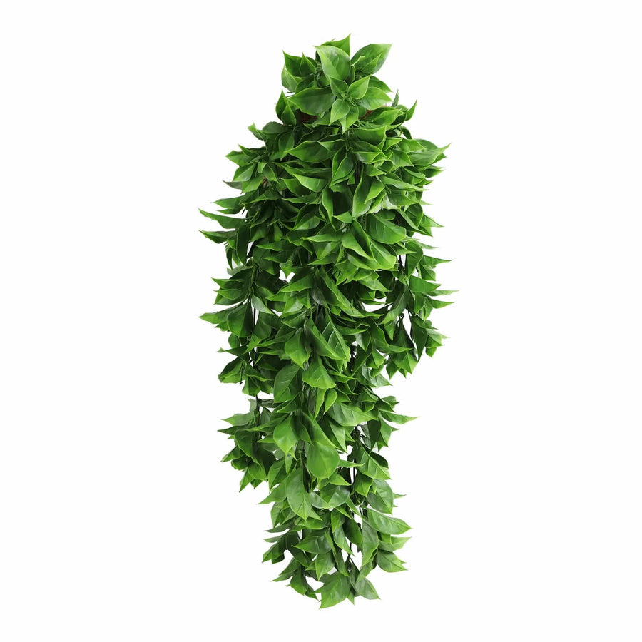 Premium Artificial Dense Hanging Flowering Pothos Bush – Vivid Green 27 x 72cm