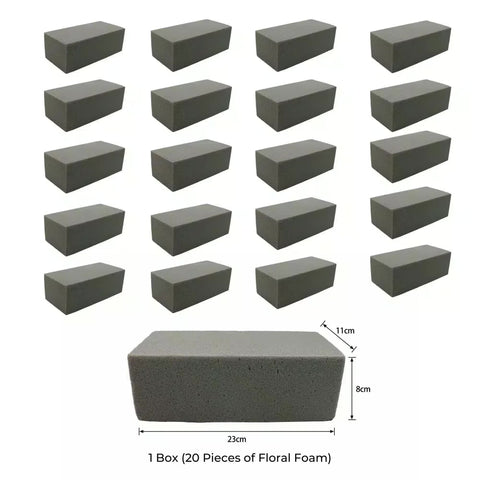 Dry Floral Foam Blocks - 20 Pieces, 23cm x 11cm x 8cm, Formaldehyde Free - SuperSaverAU - view 1