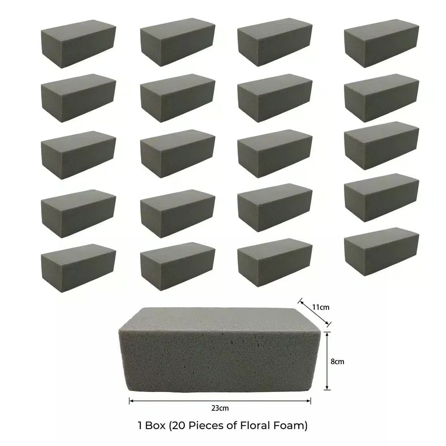 Dry Floral Foam Blocks - 20 Pieces, 23cm x 11cm x 8cm, Formaldehyde Free - SuperSaverAU - view 1