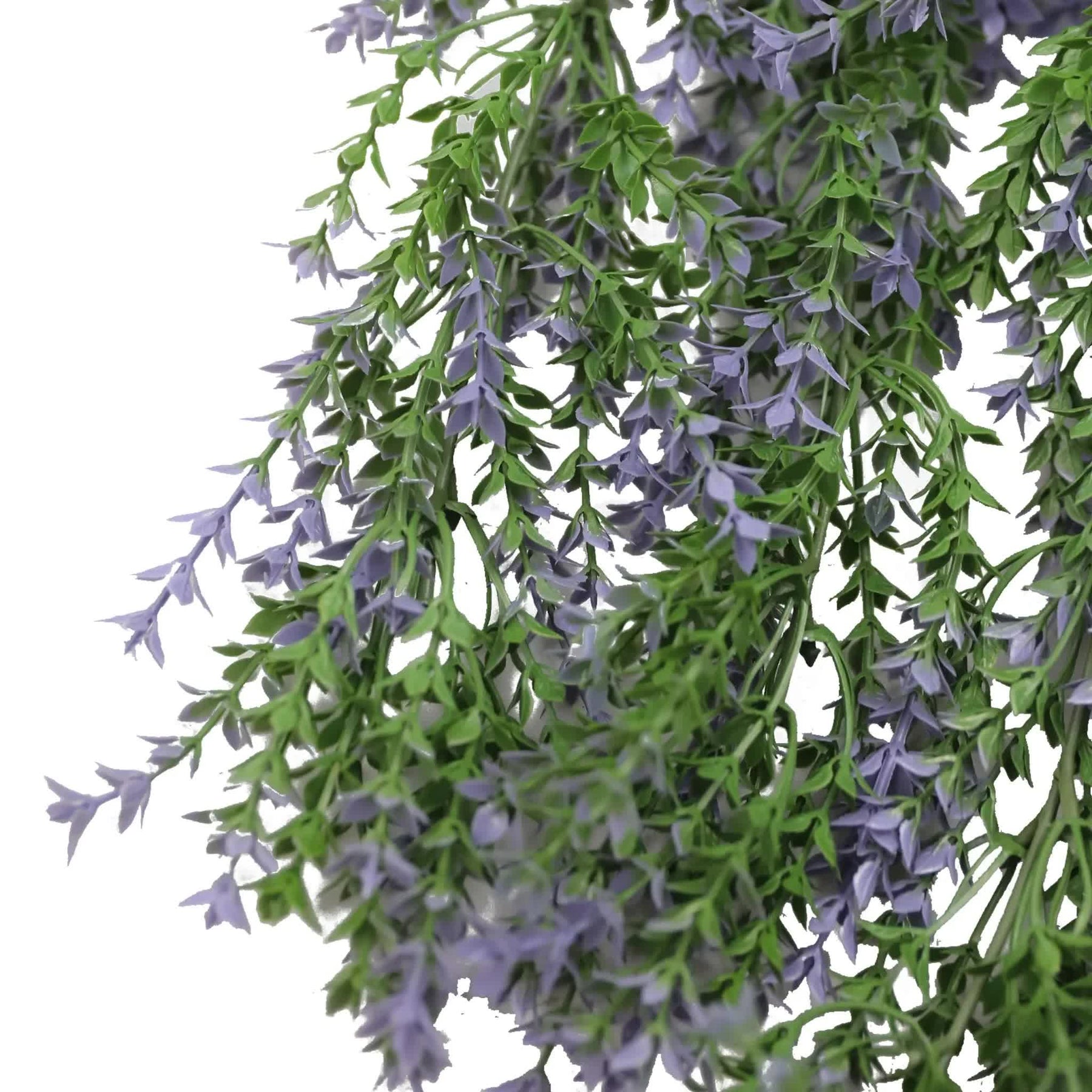 Premium Artificial Hanging Willow Leaf Garland Bush – Purple & Green 20 x 76cm
