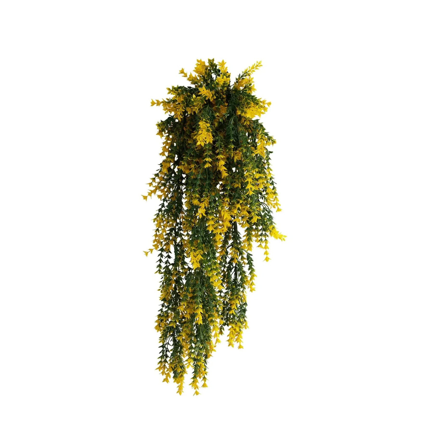 Premium Artificial Hanging Willow Leaf Garland Bush – Yellow & Green 20 x 76cm