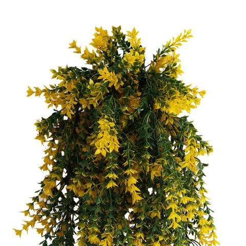 Premium Artificial Hanging Willow Leaf Garland Bush – Yellow & Green 20 x 76cm
