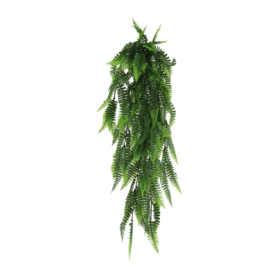 Artificial Hanging Fern Garland Bush UV Resistant Fire Rated 18cm x 76cm - SuperSaverAU - view 1