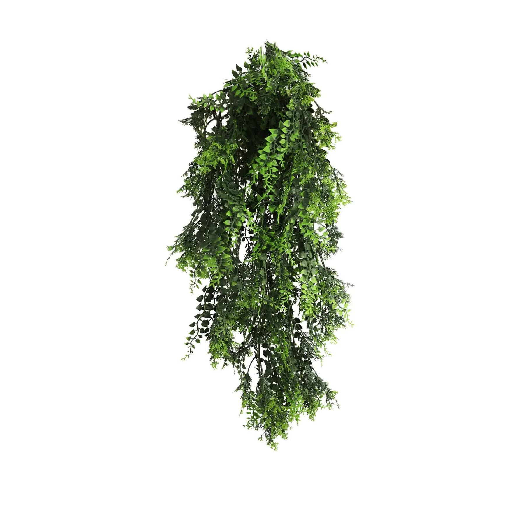 Artificial Hanging Mediterranean Fern Vine UV Resistant & Fire Rated 22cm x 76cm - SuperSaverAU - view 1