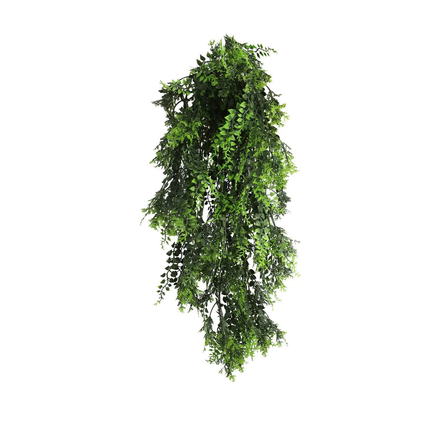 Artificial Hanging Mediterranean Fern Vine UV Resistant & Fire Rated 22cm x 76cm - SuperSaverAU - view 1