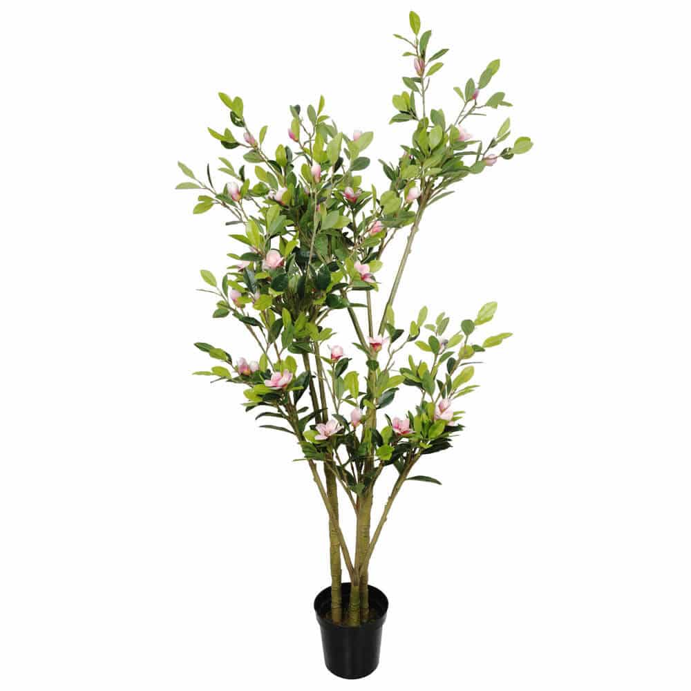 Faux Flowering Pink Magnolia Tree 250cm - Multi-Stemmed Decor for Events
