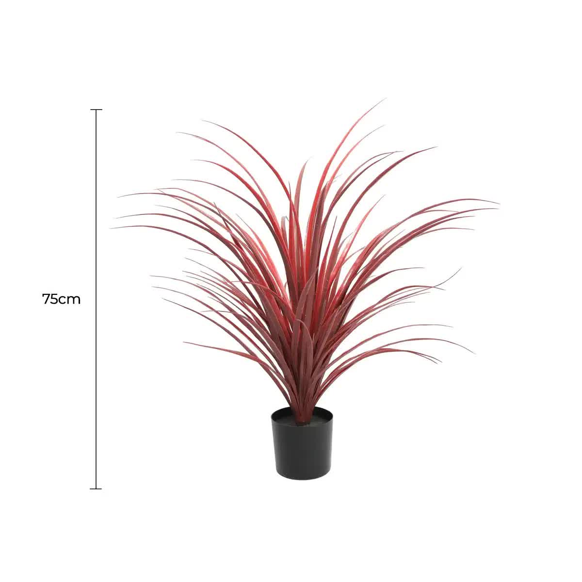 Potted Artificial Burgundy Grass Plant 75cm - Indoor/Outdoor, UV Resistant - SuperSaverAU - view 1
