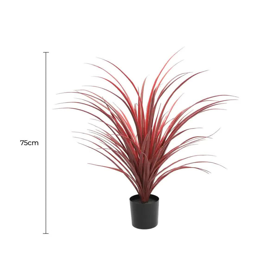 Potted Artificial Burgundy Grass Plant 75cm - Indoor/Outdoor, UV Resistant - SuperSaverAU - view 1