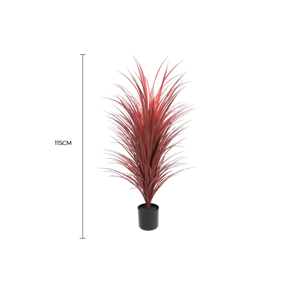 Potted Artificial Burgundy Grass Plant 115cm - UV Resistant, Indoor/Outdoor - SuperSaverAU - view 1