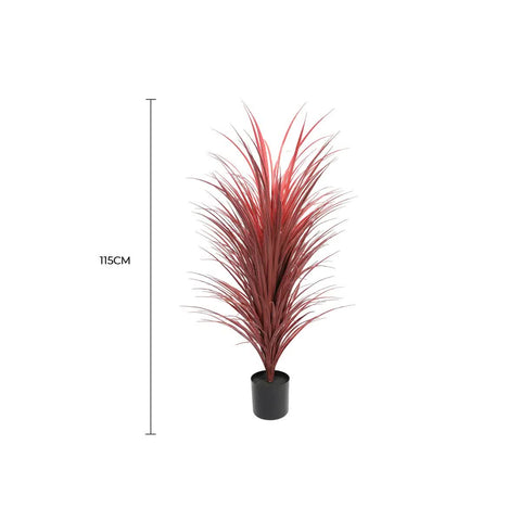 Potted Artificial Burgundy Grass Plant 115cm - UV Resistant, Indoor/Outdoor - SuperSaverAU - view 1